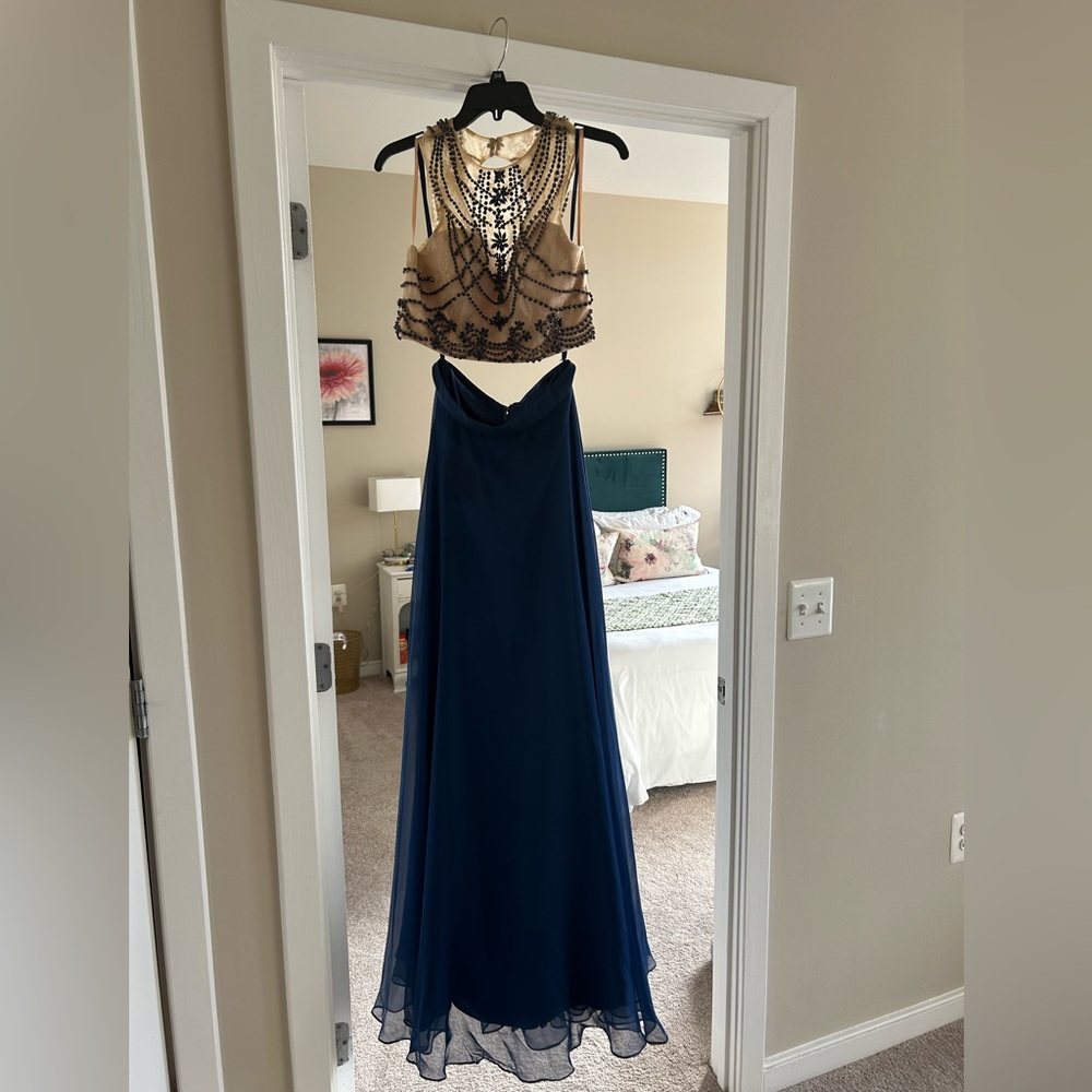 Royal Blue Two Piece Formal Dress